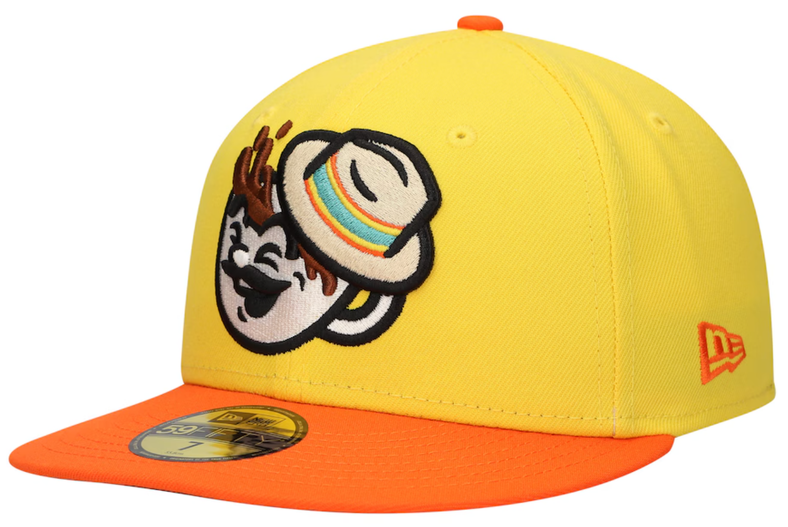 Gear up for the Copa de la Diversión in style with this Spokane Indians 59FIFTY hat. This New Era cap features bold embroidered graphics, multi-color design and contrast undervisor to help celebrate Hispanic communities across the Minor League map. Cheer on the Spokane Indians as they transform into the Cafecitos de Spokane for their "Fun Night" with this unique cap.