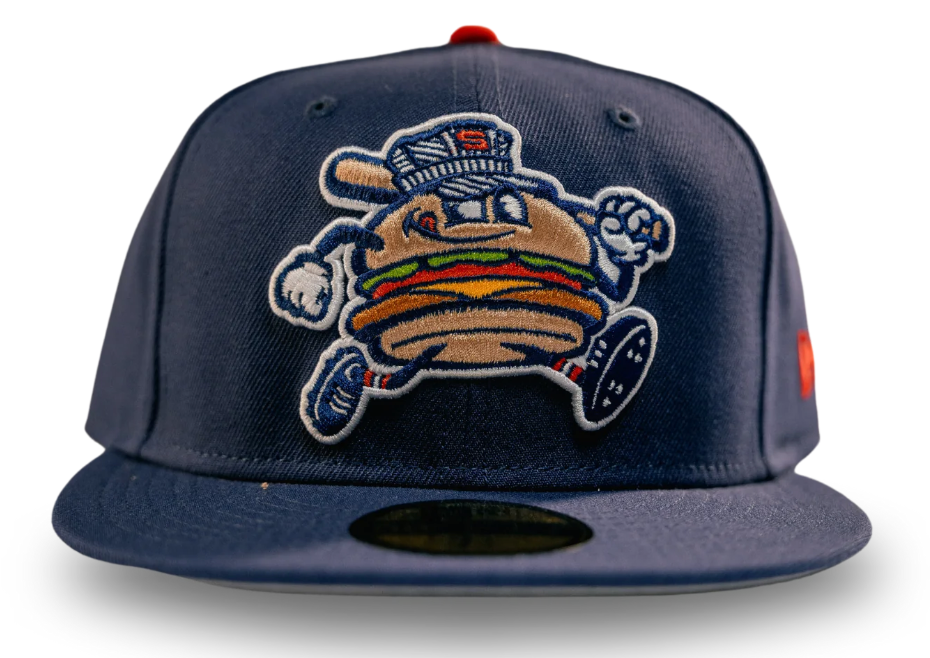 The official on-field cap of the Hub City Spartanburgers!