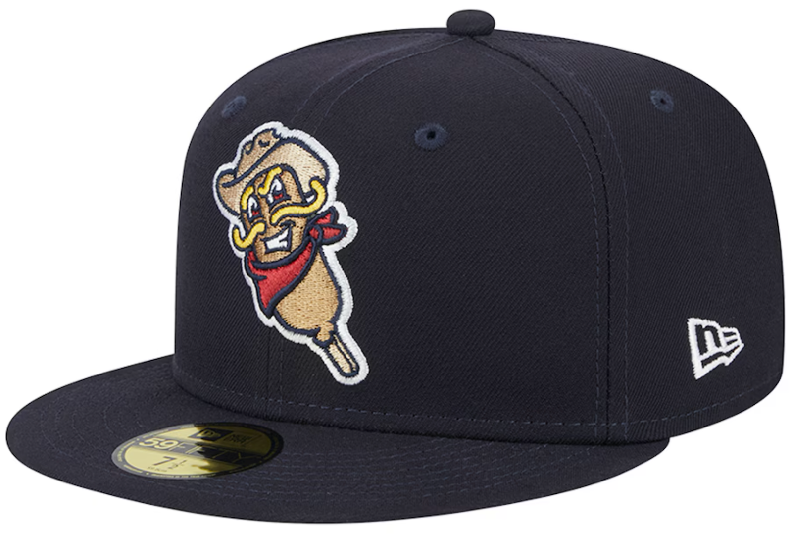 Celebrate an incredibly unique look from the Frisco RoughRiders with this Theme Nights Frisco Corny Dogs 59FIFTY cap. This awesome New Era hat features embroidered graphics celebrating the very limited edition look the Frisco RoughRiders are taking on. The high crown construction and fitted design will keep you comfortable all game long.